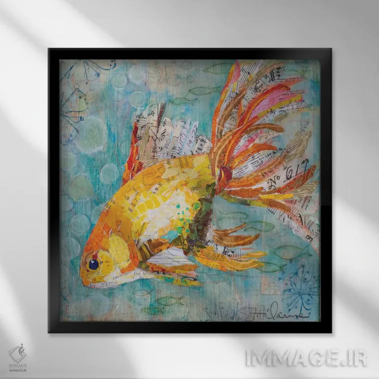 تابلو همیشه رو به بالا ۱ اثر الیزابت سن هیلر - نمای قابدار مشکی