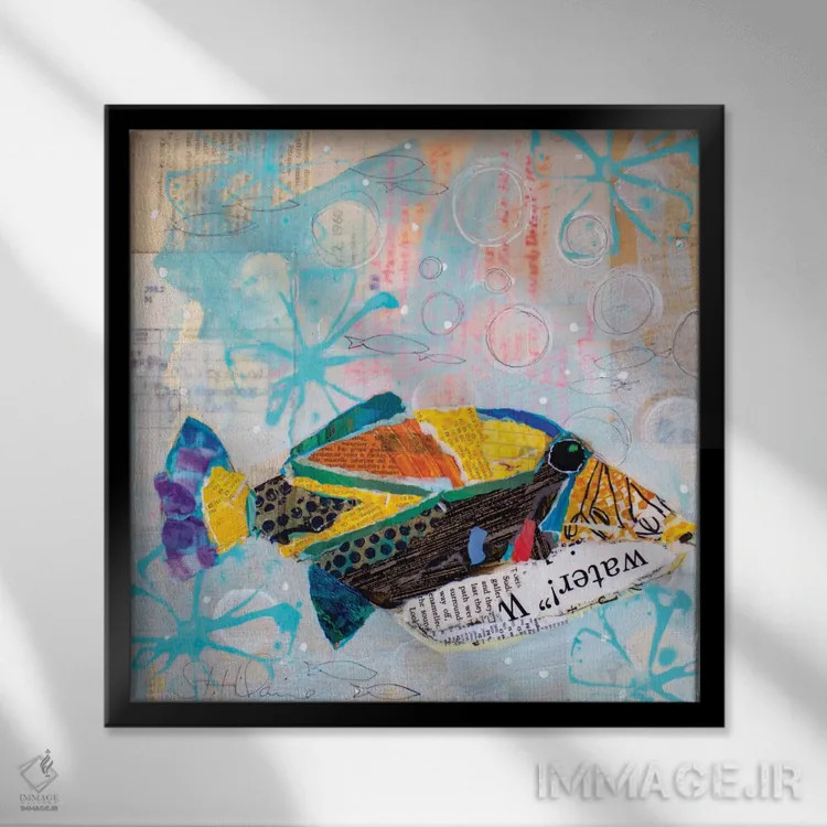 تابلو همیشه رو به بالا ۵ اثر الیزابت سن هیلر - نمای قابدار مشکی