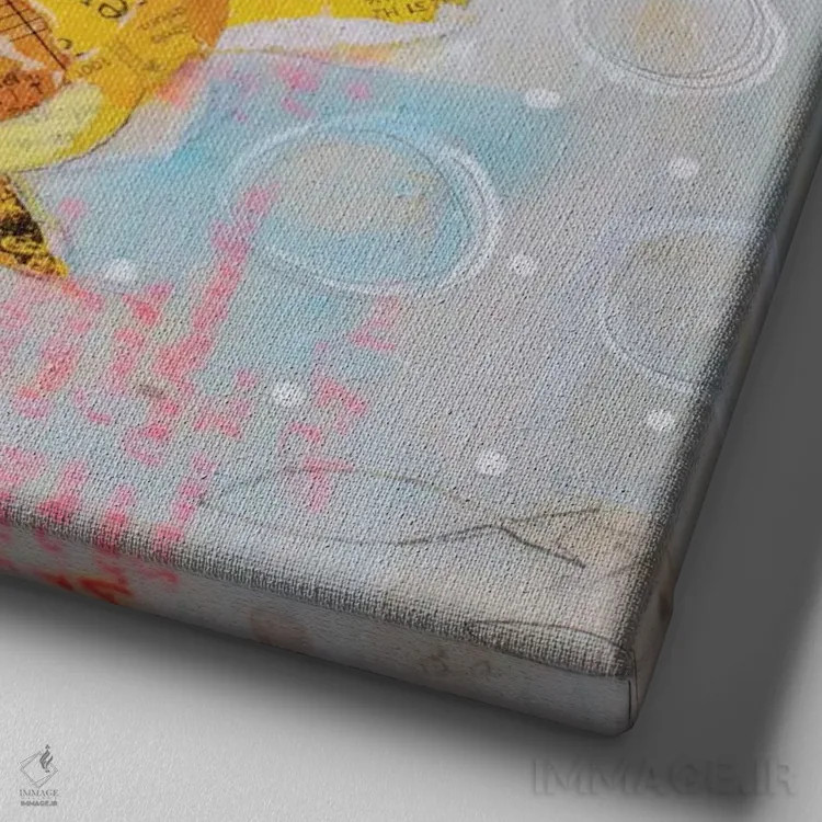 تابلو همیشه رو به بالا ۶ اثر الیزابت سن هیلر - نمای نزدیک بافت بوم