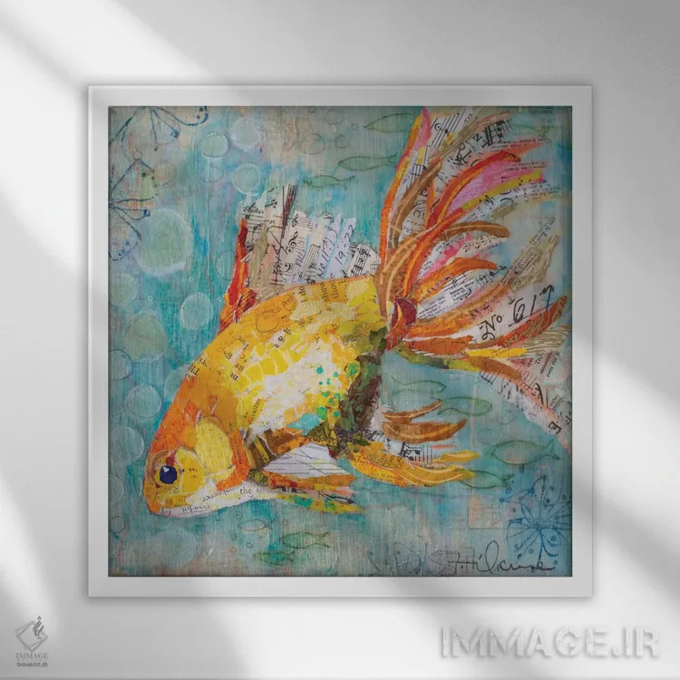 تابلو همیشه رو به بالا ۱ اثر الیزابت سن هیلر - نمای قابدار سفید