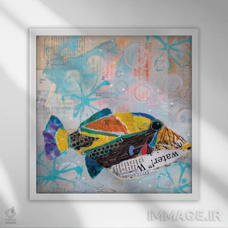 تابلو همیشه رو به بالا ۵ اثر الیزابت سن هیلر - نمای قابدار سفید