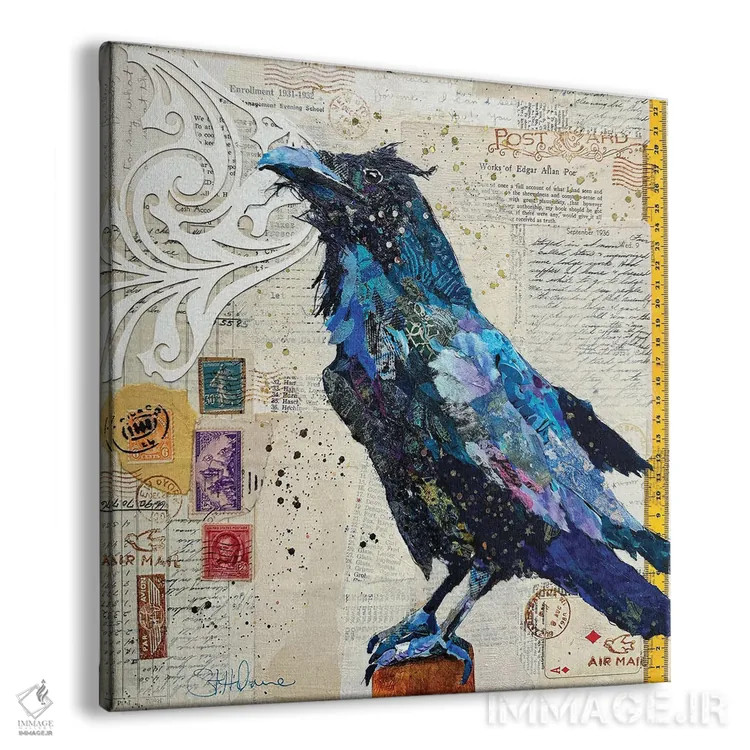 تابلو کارتپستال از پو ۱ اثر الیزابت سن هیلر - نمای پرسپکتیو محصول