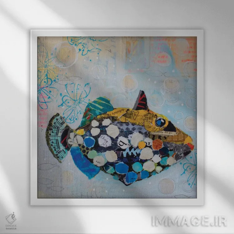 تابلو همیشه رو به بالا ۴ اثر الیزابت سن هیلر - نمای قابدار سفید