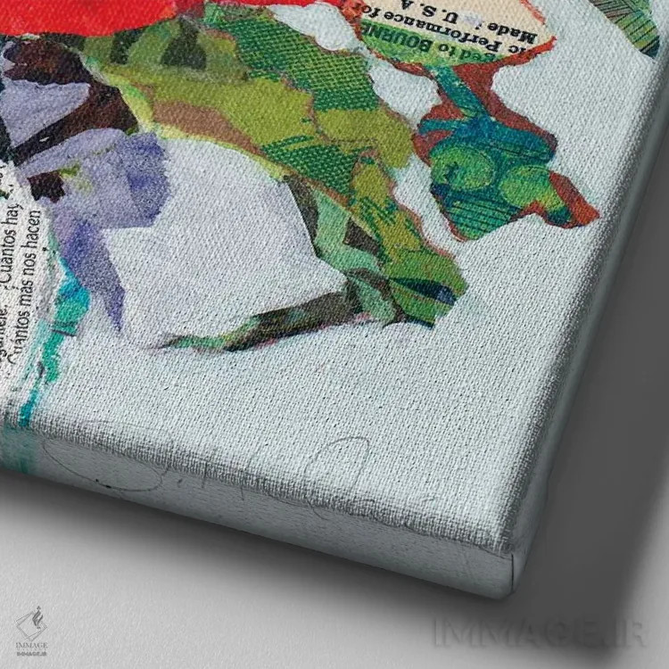 تابلو رویای فارم ۱ (هاسیندا، مزرعه بزرگ اسپانیایی) اثر الیزابت سن هیلر - نمای نزدیک بافت بوم