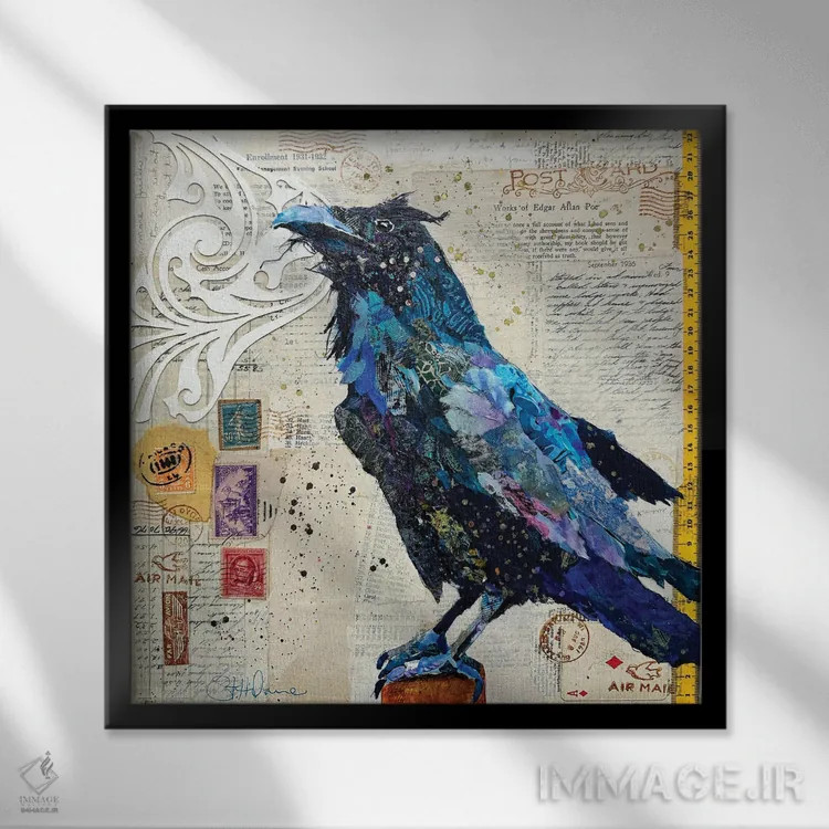 تابلو کارتپستال از پو ۱ اثر الیزابت سن هیلر - نمای قابدار مشکی