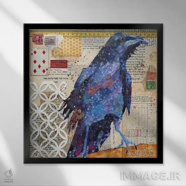 تابلو کارتپستال از پو ۲ اثر الیزابت سن هیلر - نمای قابدار مشکی