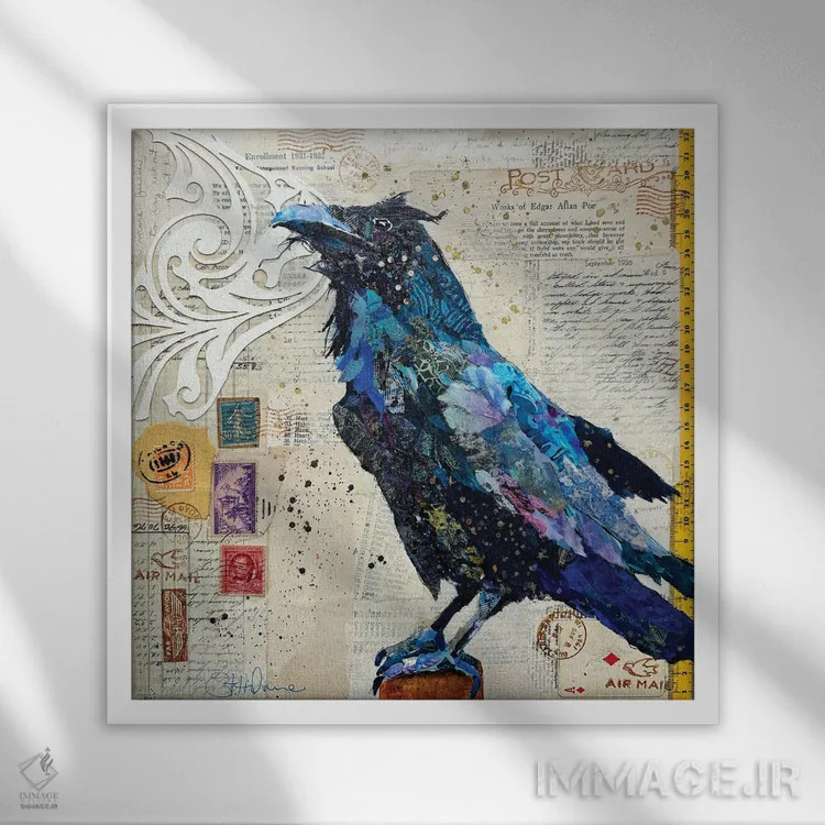 تابلو کارتپستال از پو ۱ اثر الیزابت سن هیلر - نمای قابدار سفید