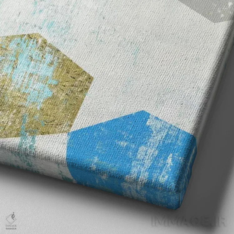 تابلو ششضلعی ۳ اثر ادوارد سلکرک - نمای نزدیک بافت بوم