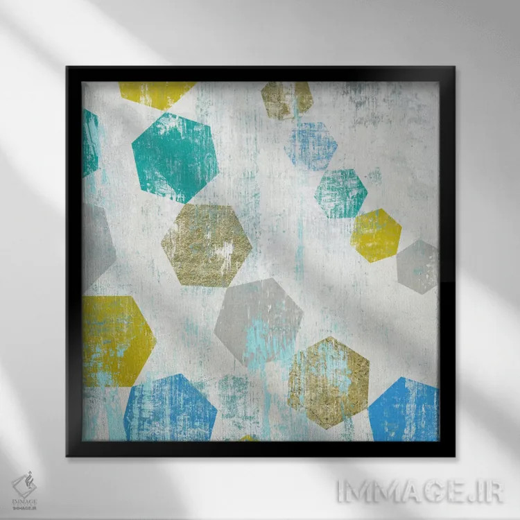 تابلو ششضلعی ۳ اثر ادوارد سلکرک - نمای قابدار مشکی