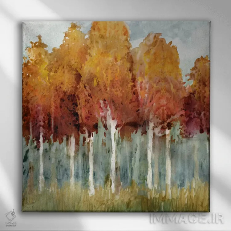 تابلو غبغان ۱ (درخت توس) اثر ادوارد سلکرک - نمای روبهرو روی دیوار