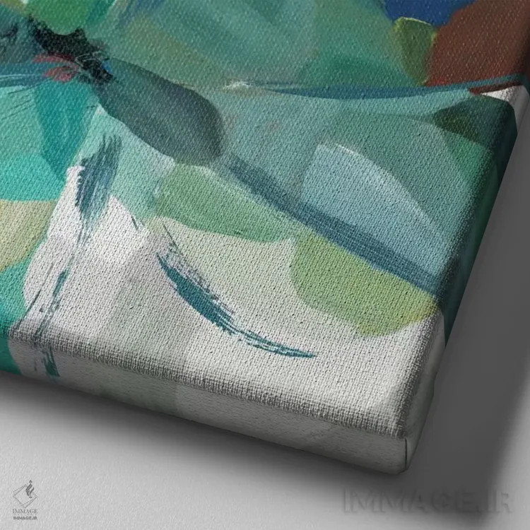 تابلو بخش ۲ اثر ادوارد سلکرک - نمای نزدیک بافت بوم