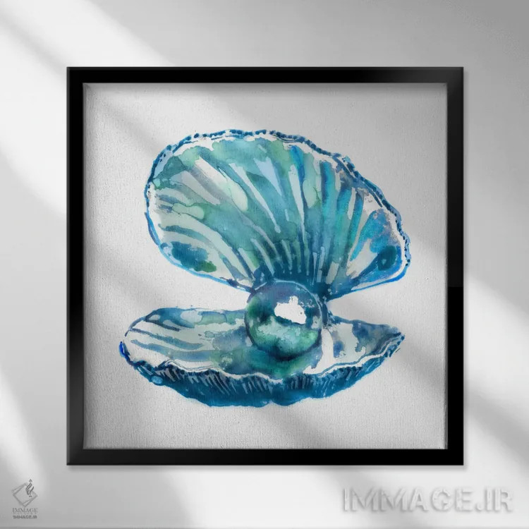 تابلو صدف خوراکی اثر ادوارد سلکرک - نمای قابدار مشکی