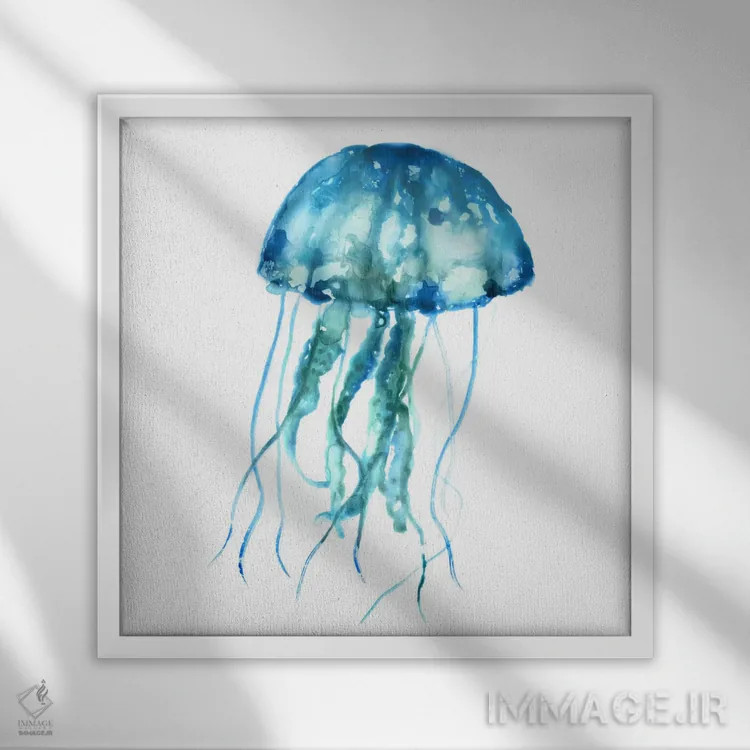 تابلو عروس دریایی اثر ادوارد سلکرک - نمای قابدار سفید