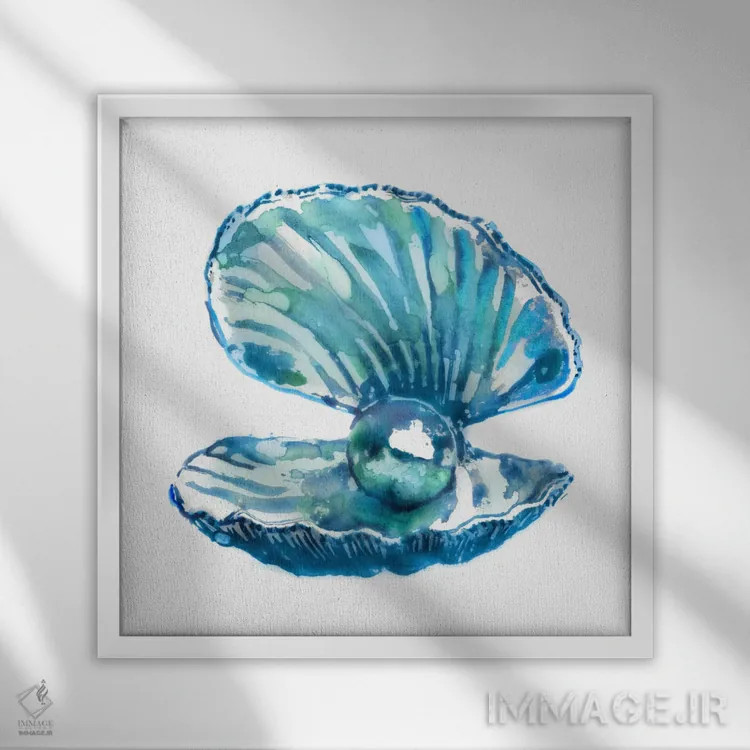 تابلو صدف خوراکی اثر ادوارد سلکرک - نمای قابدار سفید