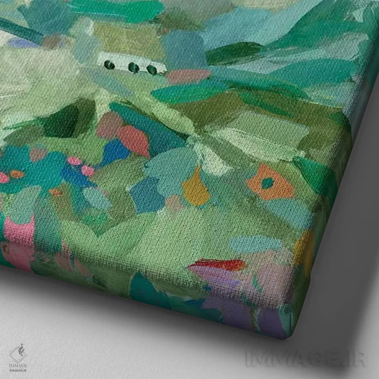 تابلو وحشی اثر ادوارد سلکرک - نمای نزدیک بافت بوم