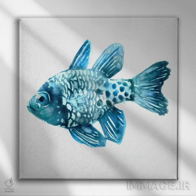 تابلو ماهی ۲ اثر ادوارد سلکرک - نمای روبهرو روی دیوار