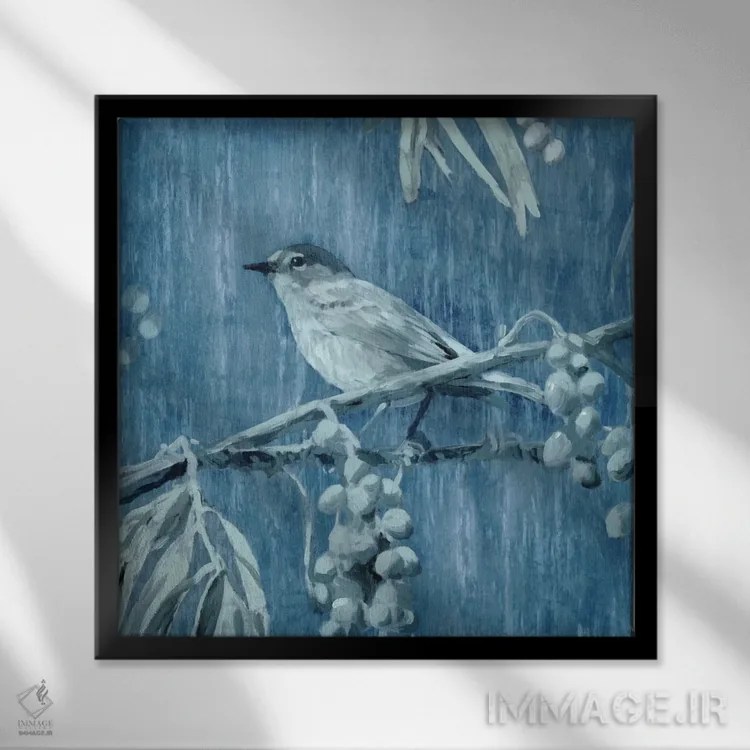 تابلو پرنده آوازخوان جین ۱ اثر ادوارد سلکرک - نمای قابدار مشکی