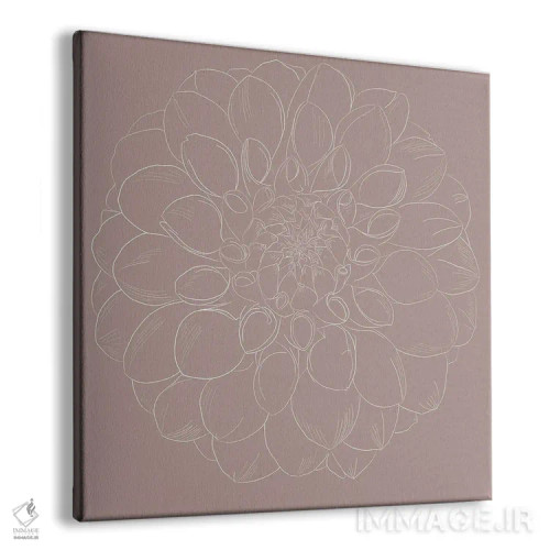 تابلو داهلیا لینوتایپ (نوع گل؛ و تکنیک چاپ) اثر ارین اسپارلر - نمای پرسپکتیو محصول