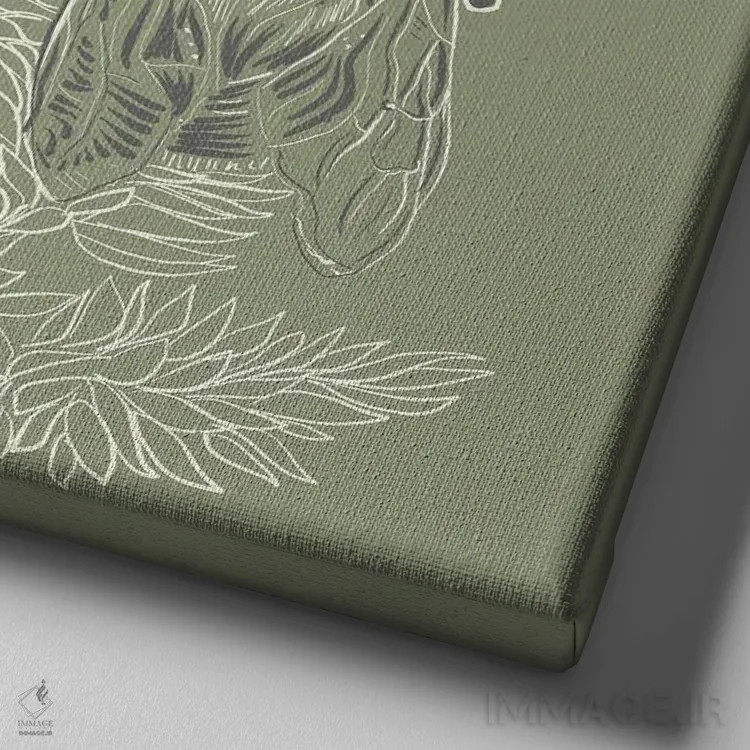 تابلو دمروباه و زنبورها لینوتایپ ۲ اثر ارین اسپارلر - نمای نزدیک بافت بوم