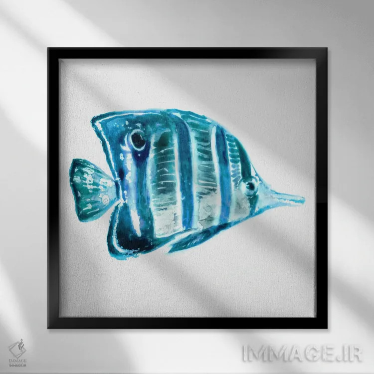 تابلو ماهی ۳ اثر ادوارد سلکرک - نمای قابدار مشکی