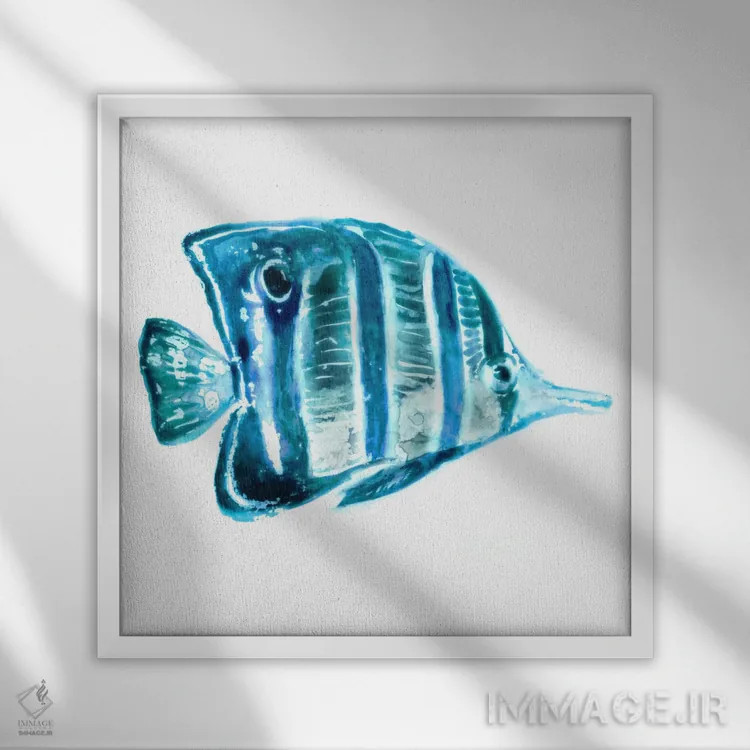 تابلو ماهی ۳ اثر ادوارد سلکرک - نمای قابدار سفید