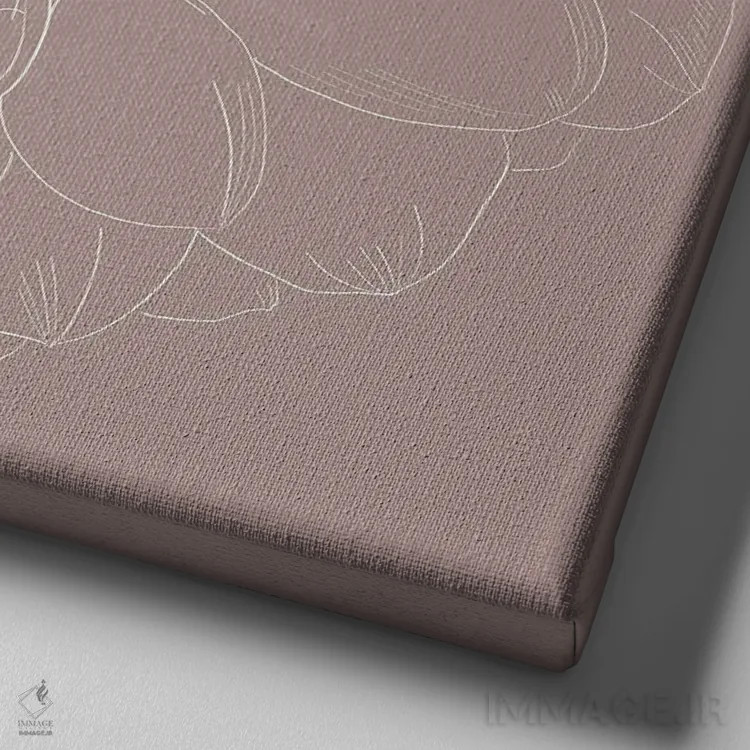 تابلو داهلیا لینوتایپ (نوع گل؛ و تکنیک چاپ) اثر ارین اسپارلر - نمای نزدیک بافت بوم