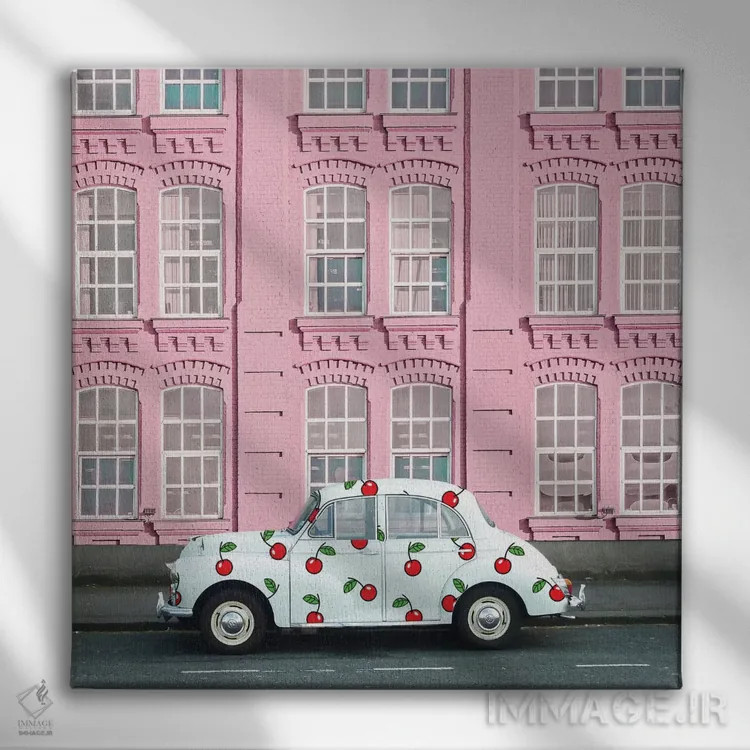 تابلو خیابان گیلاس اثر ارین سامر - نمای روبهرو روی دیوار