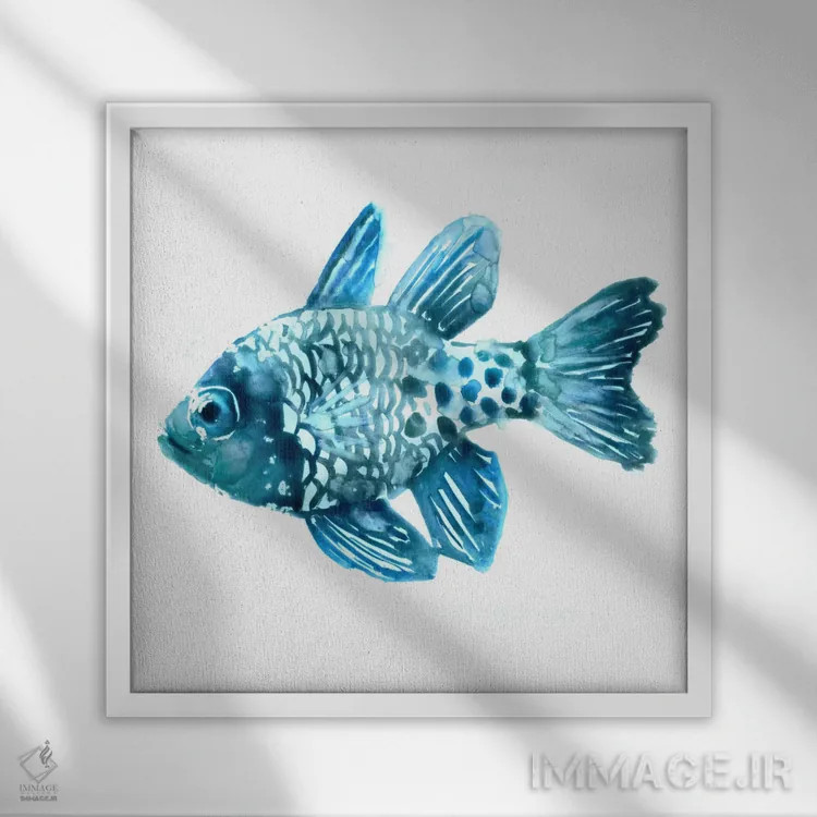 تابلو ماهی ۲ اثر ادوارد سلکرک - نمای قابدار سفید