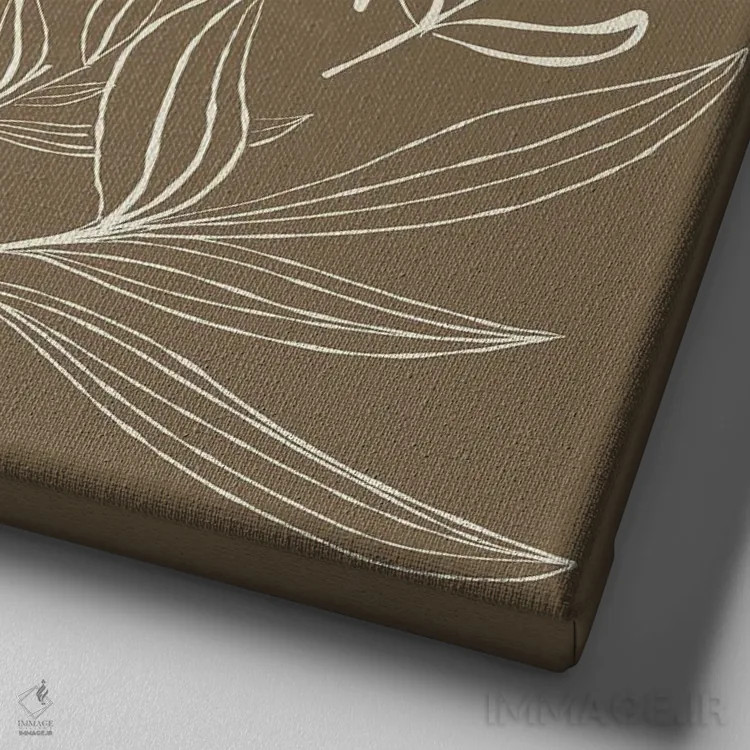 تابلو برگهای قدیمی لینوتایپ اثر ارین اسپارلر - نمای نزدیک بافت بوم