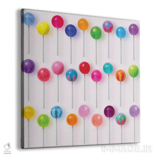 تابلو آبنباتچوبیهای رنگارنگ اثر ارین سامر - نمای پرسپکتیو محصول