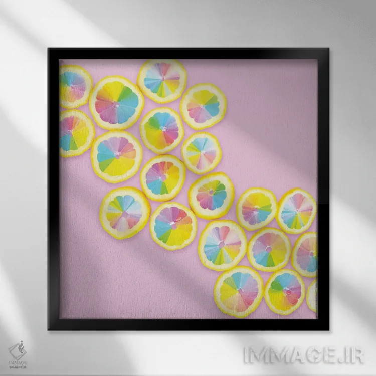 تابلو مرکبات چرخرنگ اثر ارین سامر - نمای قابدار مشکی