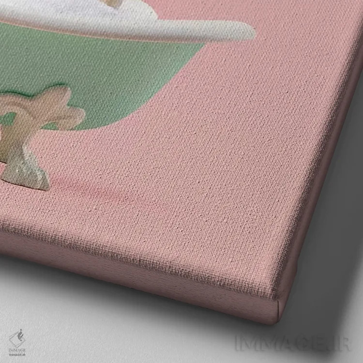 تابلو حیوانات کثیف (طنز) اثر ارین سامر - نمای نزدیک بافت بوم