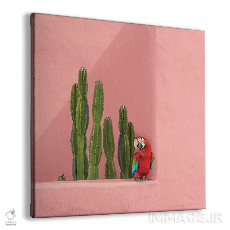 تابلو طوطی مکائو بر مرجان اثر ارین سامر - نمای پرسپکتیو محصول