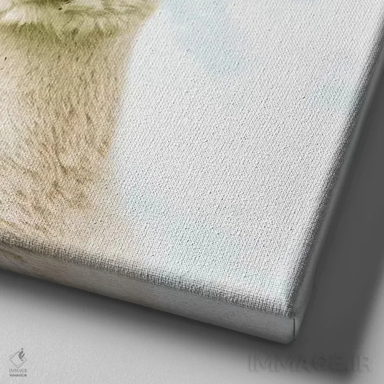 تابلو آلپاکاها در شکوفهزار اثر ارین سامر - نمای نزدیک بافت بوم