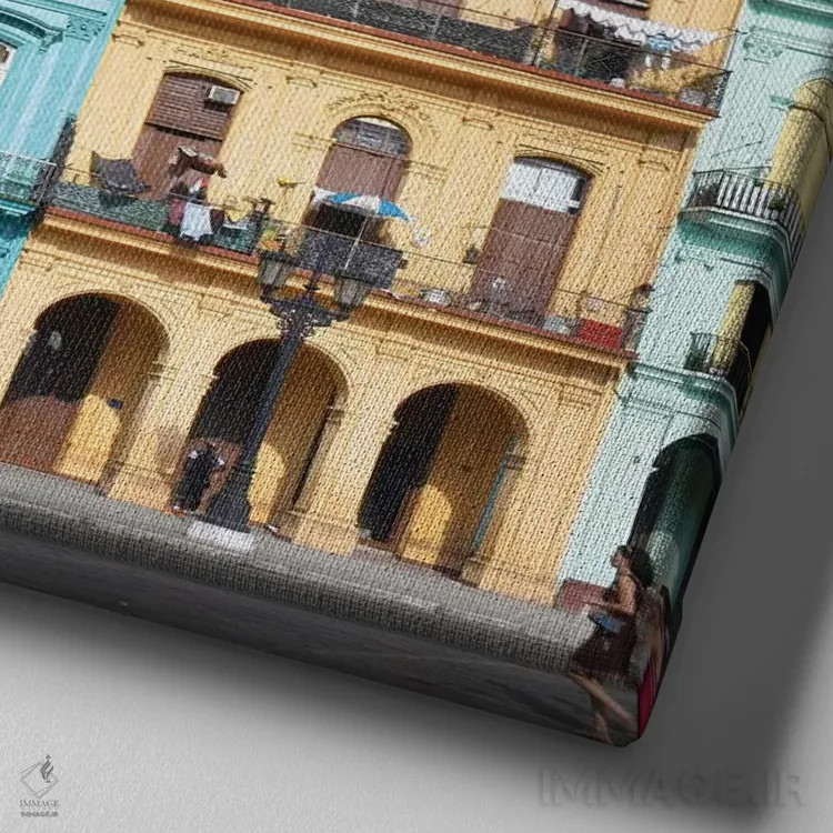 تابلو هاوانا (پایتخت کوبا) اثر ارین سامر - نمای نزدیک بافت بوم