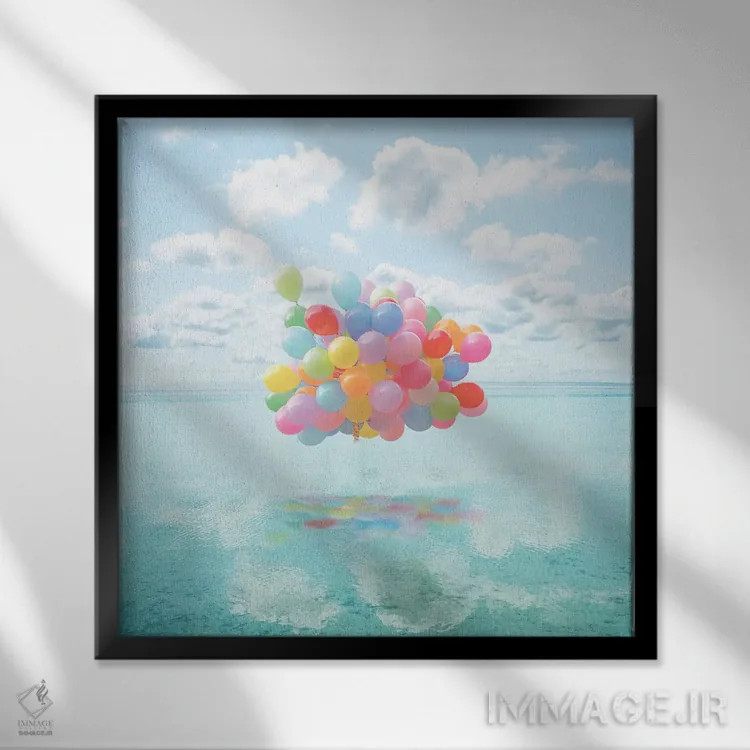 تابلو رقص بر آب اثر ارین سامر - نمای قابدار مشکی