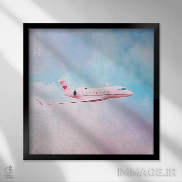 تابلو عشق در هواست اثر ارین سامر - نمای قابدار مشکی