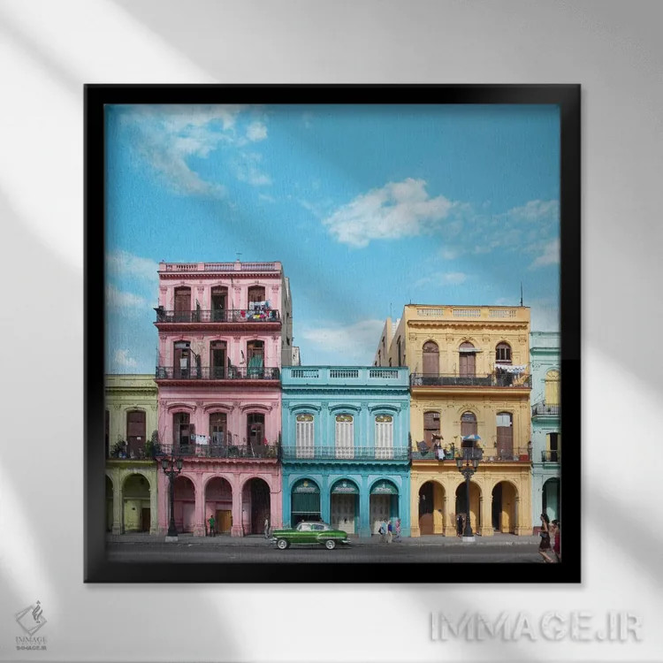 تابلو هاوانا (پایتخت کوبا) اثر ارین سامر - نمای قابدار مشکی