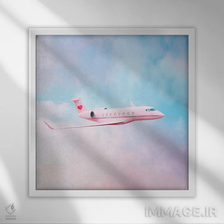 تابلو عشق در هواست اثر ارین سامر - نمای قابدار سفید