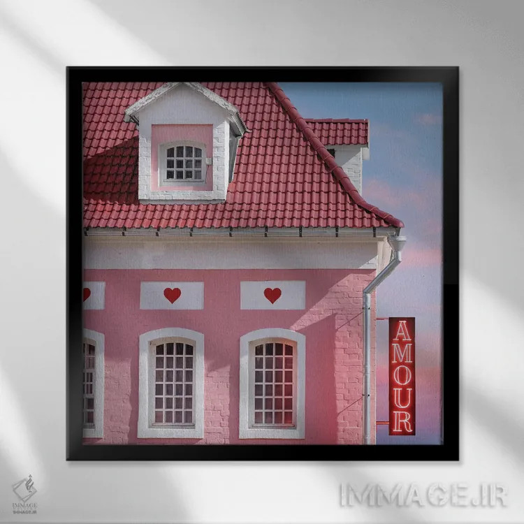 تابلو عشق (فرانسه) اثر ارین سامر - نمای قابدار مشکی