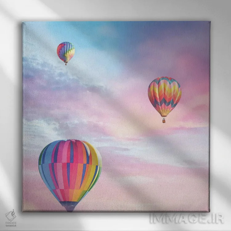 تابلو بالا و دورتر (پرواز) اثر ارین سامر - نمای روبهرو روی دیوار