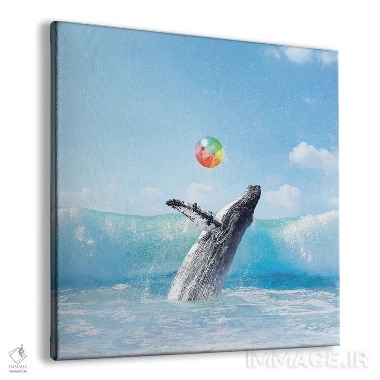 تابلو ترکاندن موج (درخشیدن) اثر ارین سامر - نمای پرسپکتیو محصول