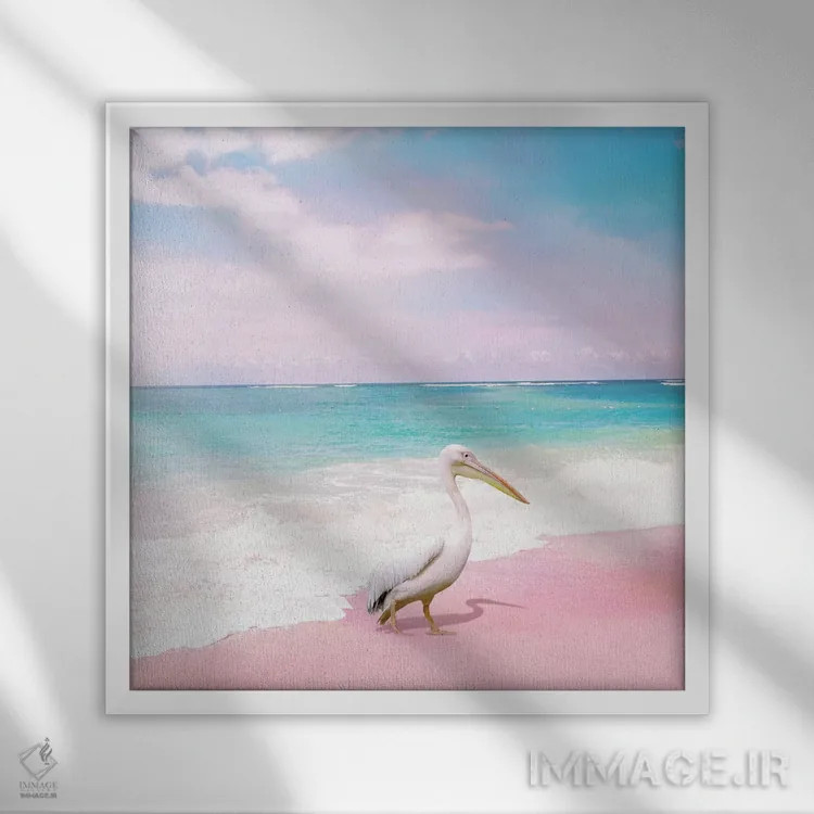 تابلو خلیج پلیکان اثر ارین سامر - نمای قابدار سفید