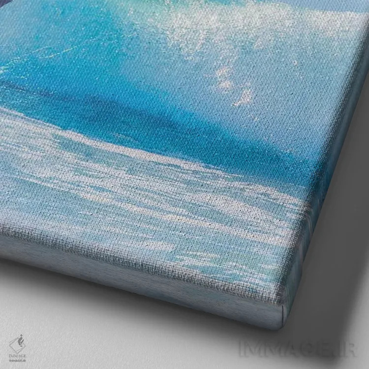 تابلو ترکاندن موج (درخشیدن) اثر ارین سامر - نمای نزدیک بافت بوم