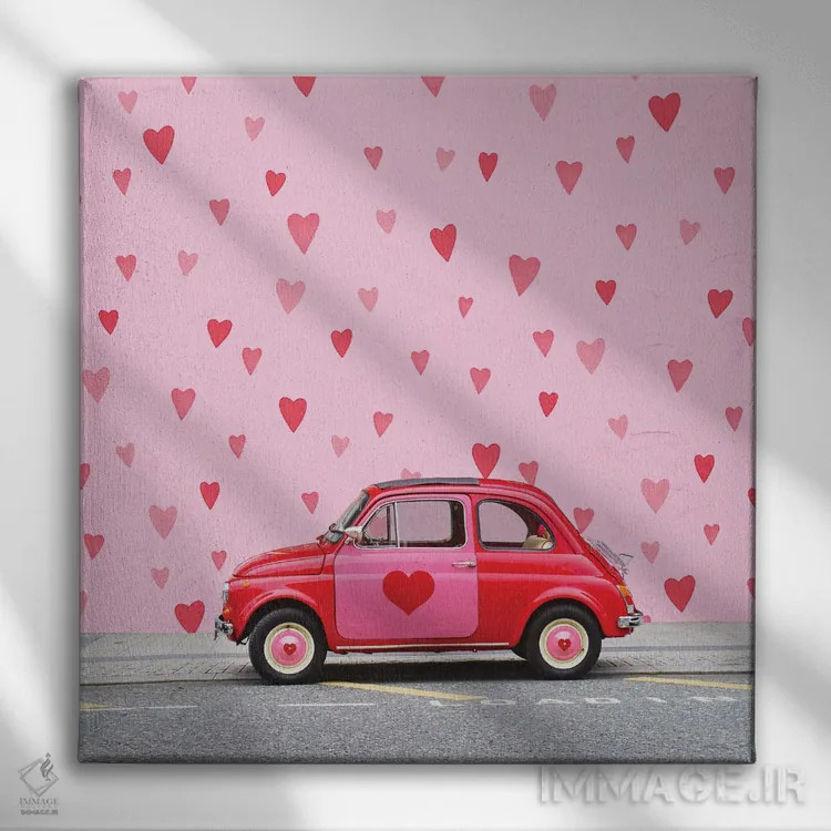 تابلو کالسکه عشق اثر ارین سامر - نمای روبهرو روی دیوار