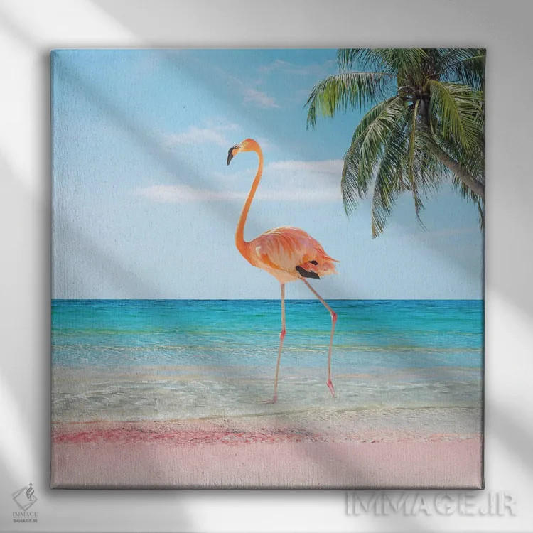 تابلو گامزدن در ساحل اثر ارین سامر - نمای روبهرو روی دیوار