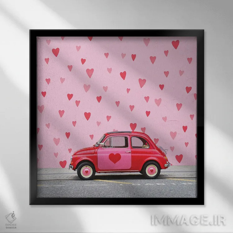 تابلو کالسکه عشق اثر ارین سامر - نمای قابدار مشکی