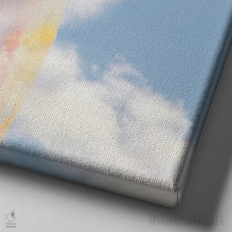 تابلو ضربه به قلب (اصطلاح یا ترانه) اثر ارین سامر - نمای نزدیک بافت بوم