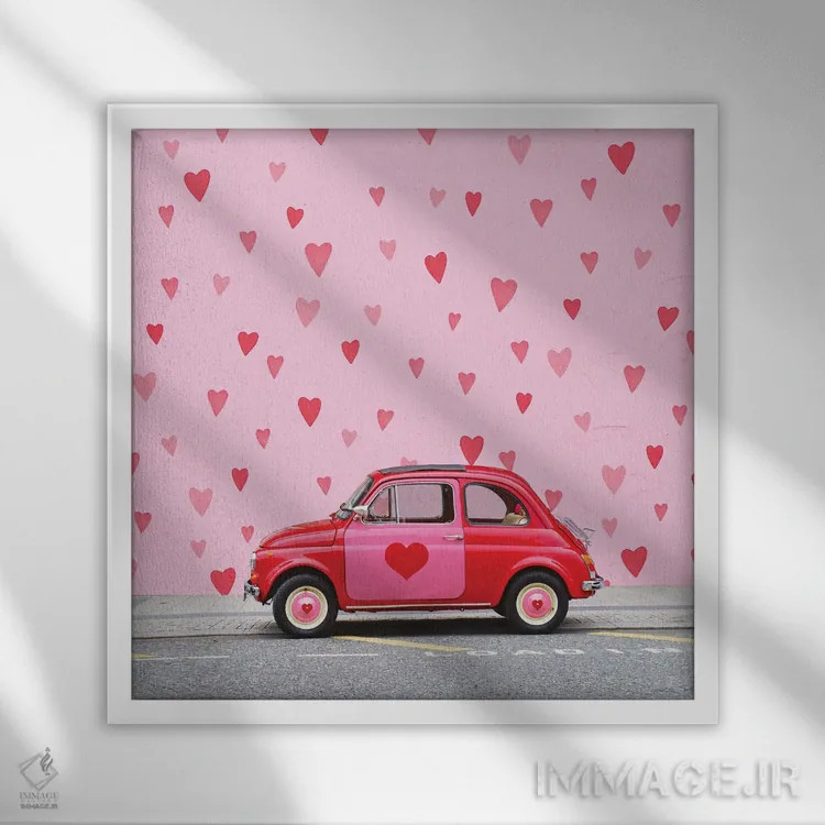 تابلو کالسکه عشق اثر ارین سامر - نمای قابدار سفید