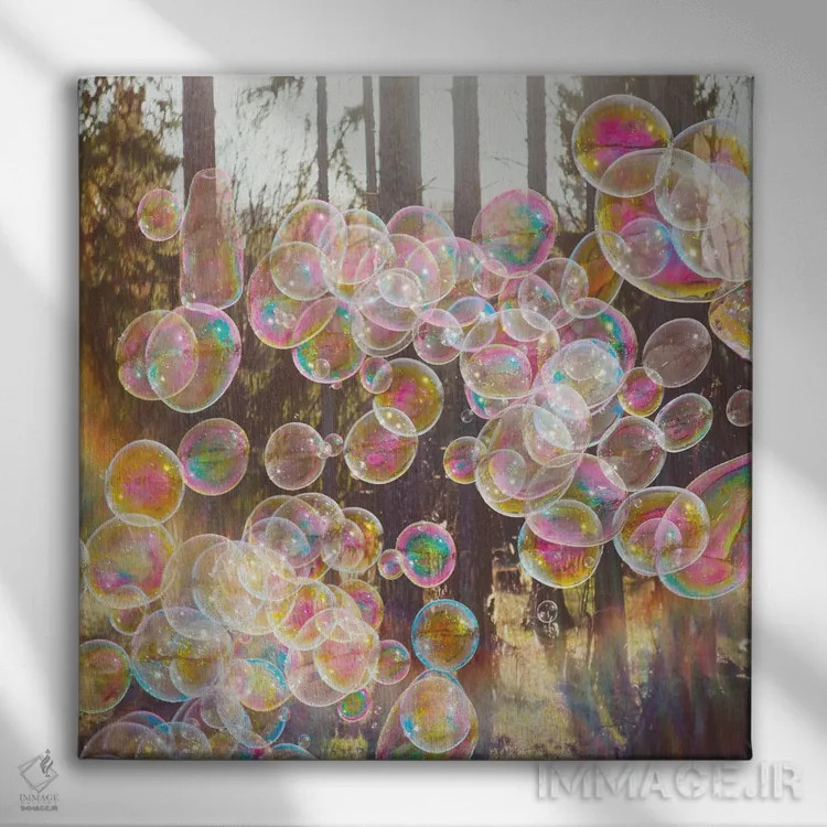 تابلو پریهای جنگلی اثر ارین سامر - نمای روبهرو روی دیوار